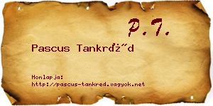 Pascus Tankréd névjegykártya